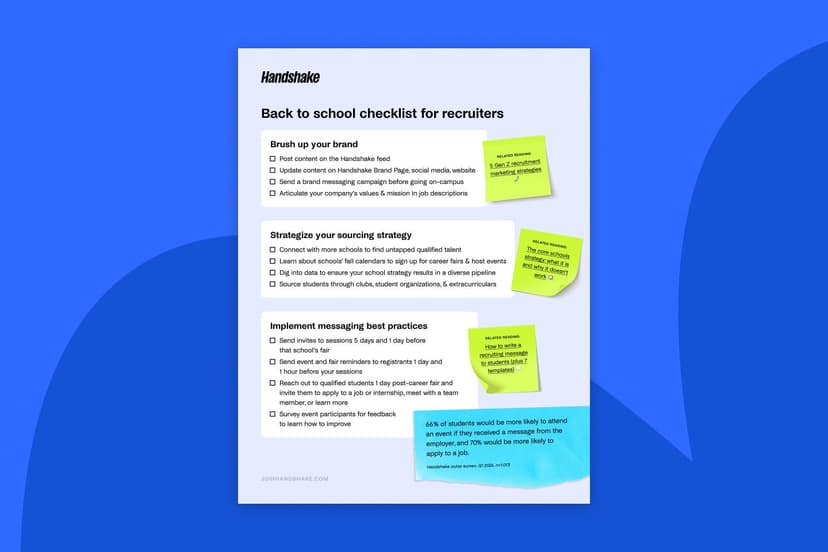 Back to school checklist for recruiters