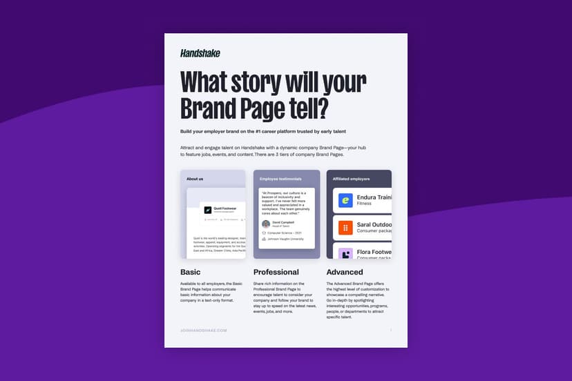 Engage early talent with your Brand Page