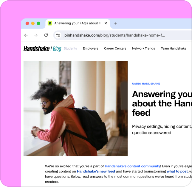Answering your FAQs about the Handshake feed
