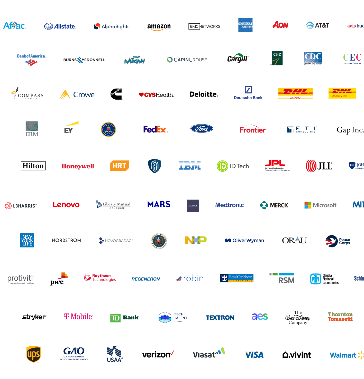 Logos of top employers